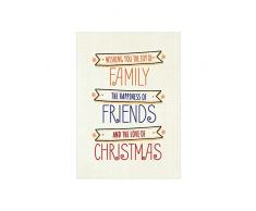 Mopec nx164.3Â âÂ Fogli di Biglietti precortadas Famiglia Amici Natale, Colore: Bianco