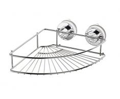 RIDDER 12020000Â Mensola angolare Doccia con Porta Ventosa, Acciaio Inox, Cromato, 24,9Â x 24,9Â x 9Â cm