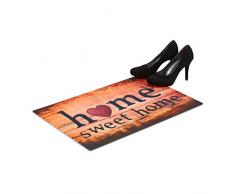 Relaxdays Zerbino Tappeto Antiscivolo, per Indoor e Outdoor, PVC-Poliestere, Multicolore, 40x60x0.2 cm