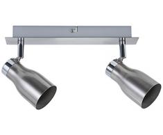 Paulmann 666.87Â Plafoniera Lampada Soffitto Led Lampada Faretto da Soffitto,Â Spotlight Meli Max 2 x W Gu10Â 230Â V In Metallo Nichel Satinato