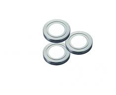 INOVIDA Set di 3 faretti da Incasso con trasformatore LED da 12 V con Interruttore Centrale su Una Lampada, 4000 K, Acciaio Inox