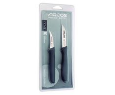 Arcos 189000 Set Coltello Sbucciare, Acciaio Inossidabile, Nero, 60 mm y 80 mm