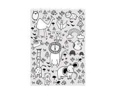 Komar Quadro da Parete Scribble Park, Poster, Immagine, Soggiorno, Camera da Letto, Decorazione, Stampa Senza Cornice Disponibile in 3 Misure, Nero, Bianco, P104A-40x50