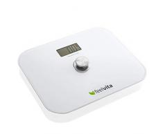 Genius Bilancia Pesapersone, Vetro di Sicurezza, Bianco, 33.5Â x 27.5Â x 5.2Â cm