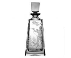 Crystaljulia 3171 – Bicchieri Caraffa cristallo al piombo cacciatore motivo 700 ml