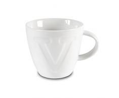 Make International Alphabet Mug Tazza Lettera V, Porcellana, Bianco, 13 x 10.1 x 9 cm