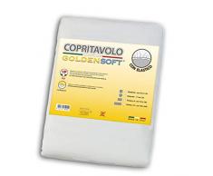 Mollettone Tavolo Goldensoft OVALE 140x220 con elastico proteggitavolo Made in Italy