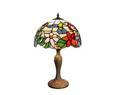 Tiffan y luz Compact Lampada da Tavolo d.30cm 1x60W E-27, Violetta, 30 x 30 x 50 cm