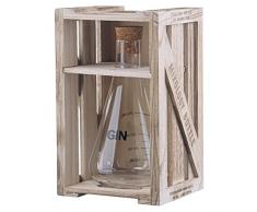 Artland Mixology, Mixer Decanter per Vermouth, Triple Sec & Bitter in Confezione Regalo di Legno, Vetro, Medio, da 284 ml, Vetro, Trasparente, 12 x 12 x 22.5 cm