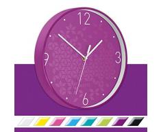 Leitz Wow Orologio da Parete al Quarzo, Adatto per Ufficio, Cucina, Soggiorno e Bagno, 29 cm, Viola
