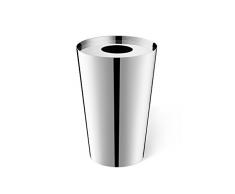 ZACK 40344 - Pattumiera da Bagno con Anello Lucido per Appendere Sacchetti (5 Litri) h. 27 cm, Ã¸ 18 cm, 26,9 x 18 cm