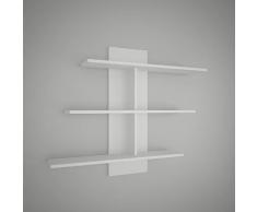 Homemania Mensola Muhu, Per Casa, Camera, Ufficio, Salotto, Studio - Scaffale, Bianco, 20 x 90 x 111 cm