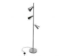 VERSA 2084002 Lampada da Terra, Metallo, Argento