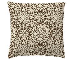 Martina Home Ducal Custodia di Cuscino Decorativa Motivo Moderno, Tessuto, Marrone, 40Â x 2Â x 40Â cm