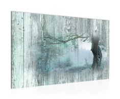 Runa Art 606414b - Quadro da parete in tessuto non tessuto, motivo autunno, formato XXL, per soggiorno, appartamento, stampa artistica, turchese, 1 pezzo, made in Germany, pronto da appendere