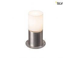 SLV ROX ACRYL 30 - Lampada a stelo per esterni, IP44, in acciaio INOX 304, E27 max 20 W, colore: Argento
