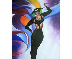 LegendArte Olio su Tela - Quadro su Tela Dipinto a Mano - La Perfezione delle Curve, cm. 50x60 - Quadro Moderno Soggiorno