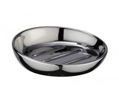 Wenko 23657100 Portasapone Badi, Ceramica, 11, 5 x 3 x 11, 5 cm, Cromato