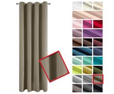 Eurofirany Rita Tenda Liscia Semplice Monocolore â 8 Occhielli Moderni, Camera da Letto, Soggiorno, Salone, cameretta dei Bambini, 1 Pezzo, Poliestere, Cappuccino, 140 x 250 cm