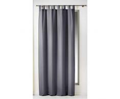 Douceur d interno tenda a passanti 140Â x 260Â cm uni Essentiel, Poliestere, Beton, 260Â x 140Â cm