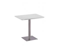 Lo+DeModa Samp Tavolo da Bar, Legno, Bianco, 75x75x21 cm