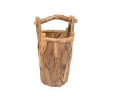 Moycor Erosi Secchio mattoncini con Manico, Legno, Marrone, 31Â x 31Â x 63Â cm