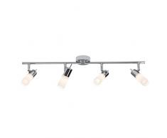 Brilliant, Lampada da soffitto a 4 Faretti LED orientabili, 4 watt, 280 lumen