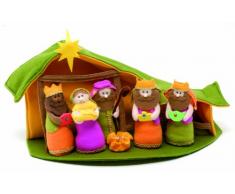Festive - Presepe con 5 Personaggi, 25,4 cm