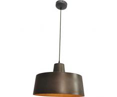 Brilliant Nana - Lampadario a sospensione con paralume in metallo, 60 W, colore: acciaio spazzolato