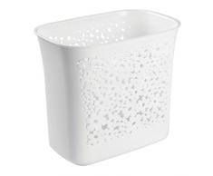 InterDesign Blumz Cestino Rifiuti per Bagno, Cucina, Ufficio -Â Bianco