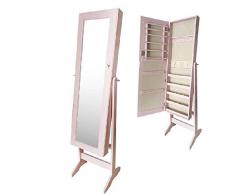 Dcasa - Portagioie a Specchio, per Armadio, per riporre Oggetti e Decorazioni per Feste, Articoli per la casa, Unisex, per Adulti, Rosa (Rosa), Unico