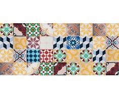 Viniliko Vintage Tiles Tappeto in Vinile, Multicolore, 66 x 150 cm