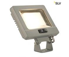SLV SPOODI - Lampada LED da parete per esterni, 11 W, 3000 K, alluminio, 11 W, colore: Grigio argento