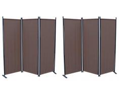 GRASEKAMP qualità dal 1972 2 Pezzi Paravento 3 Pezzi divisorio Parete frangivista Tortora