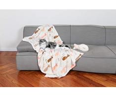 Kanguru 1151 Set Coperta in Pile per Gatti, Poliestere, Multicolore, taglia unica, 2 unitÃ