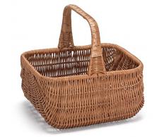 Prestige Wicker Cesto in Vimini Naturale con Maniglia, 42 x 32 x 23 cm