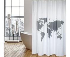 MSV Il Mondo Tenda da Doccia in Poliestere, Multicolore, 180Â x 200Â cm
