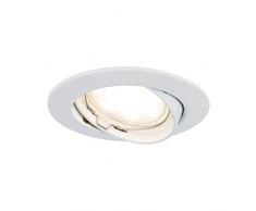 Paulmann 93977 Led Coin Piatto da Incasso Set Completo Satinato Telaio Rotondo Faretto da Soffitto 6.8 W Lampada da Incasso Bianco Orientabile da Incasso, In Alluminio, 6.8 W, Opaco, Satinato