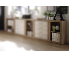 Stella Trading Can Can, scaffale B1, San Remo, in Rovere, a Mezza Altezza, Sottile, 1 ripiano, 51 x 84 x 37 cm, Colore: Bianco