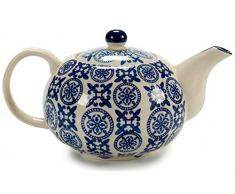 Ar 55937 Teiera Mosaico Blu 23x12 CM, Porcellana