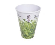 Splash Ltd - Vaso per Piante Alto, Motivo: Timo, 15 cm, Colore Verde