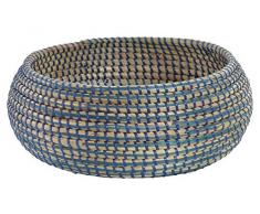Item Cestino in Vimini Rotondo, 26 x 12 cm, Blu, Vari