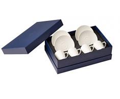 Villeroy & Boch La Clasenza Nuova Set Espresso, 8 Pezzi, Porcellana Bone China