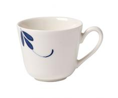 Villeroy & Boch Vieux Luxembourg Brindille Tazzina da caffè, 100 ml, Altezza: 6 cm, Porcellana Premium, Bianco/Blu