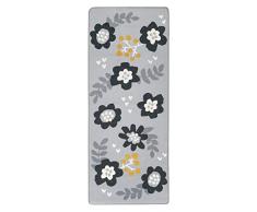 Vallila - Tappeto Salli 80 x 200 cm, Colore: Grigio, Floreale, per cameretta dei Bambini, 200 x 80 cm