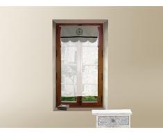 Tendina a vetro ricamata in cotone 45x90 cm PARFAIT Grigio diSoleil dOcre