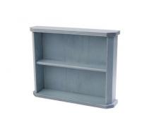 T&G Woodware Armadietto per spezie Splash in Pino Marino con Finitura Blu Polvere per 12 vasetti Dimensioni 350x75x275mm