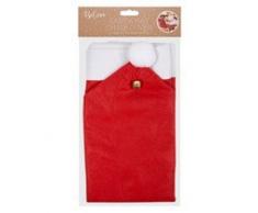 Keraiz Keriaz 1Â x Cappello da Babbo Natale Copertura della Sedia, Tessuto, Rosso, 10Â x 3Â x 5Â cm