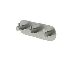 Tiger appendiabiti adesivo, Metallo,, 2.8Â x 13Â x 4Â cm