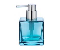 Wenko Lavit Dispenser per Sapone Liquido, capacitÃ 0,28 l, Blu, 8 x 8,5 x 8 cm